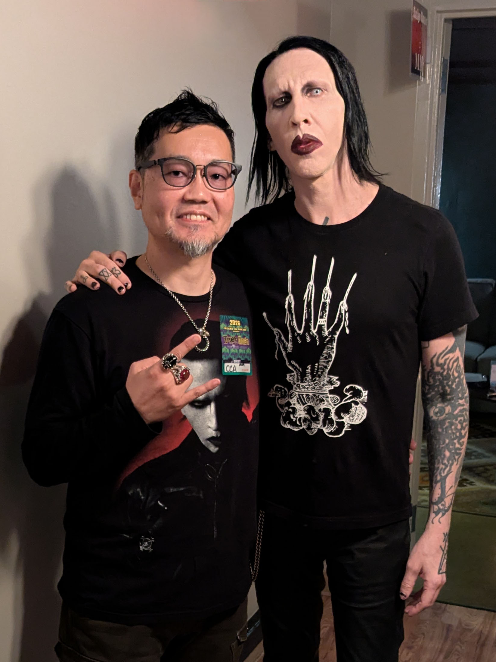激レア　marilyn manson 2004 公式　タペストリー　フラッグ Marilyn Manson に会えました | STRANGE FREAK DESIGNS